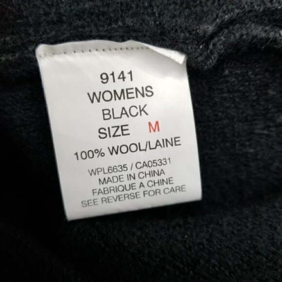 Vintage 80s Black WOOLRICH Navajo Red Bear Patch Oversized 100% Wool Vest - Picture 6 of 7